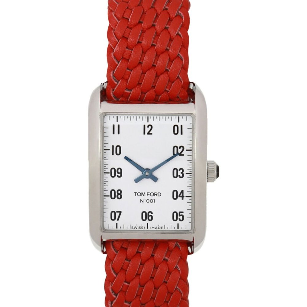 Tom Ford Women's Stainless Steel Red Strap Watch
